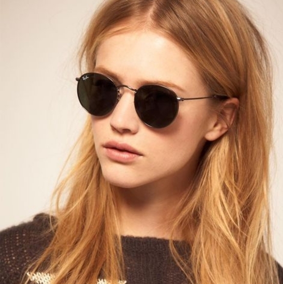 Model Display RayBan Round Metal All Black RB3447 - Picture 15 of 16